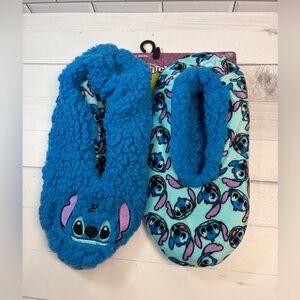 Disney Blue Stitch Plush Slip-On Women’s Slippers
